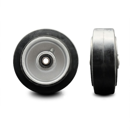 Service Caster SCC - 6" Rubber on Aluminum Wheel Only w/Roller Bearing-1/2" Bore-550 lbs Cpty SCC-RAR620
